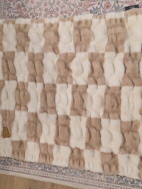 Lola Blanket - Baby Latte Check - Harmonize Collaboration